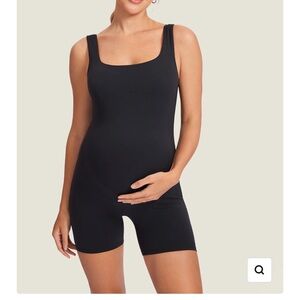 Women's Black Maternity Bodysuit